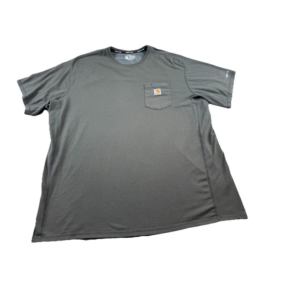Carhartt Force T Shirt Men's Sz 3XL Regular Gray Relaxed Fit Short Sleeve Pocket